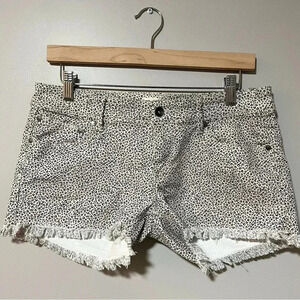 Roxy Cheetah Print Denim  Cut-Off Shorts